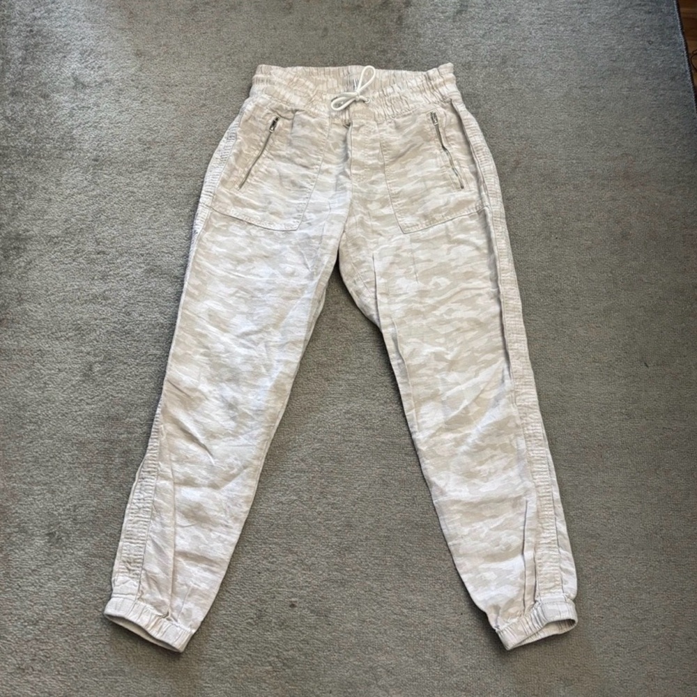 Athleta Light Beige Camouflage Joggers - Picture 2 of 6
